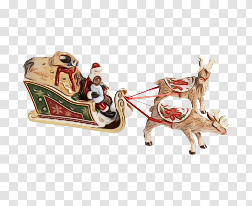 Santa Claus - Figurine - Cart Fashion Accessory Transparent PNG