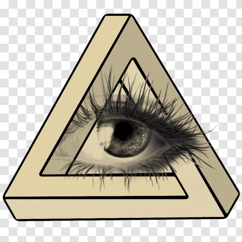 Penrose Triangle Optical Illusion Drawing Clip Art Eye - Tree Transparent PNG