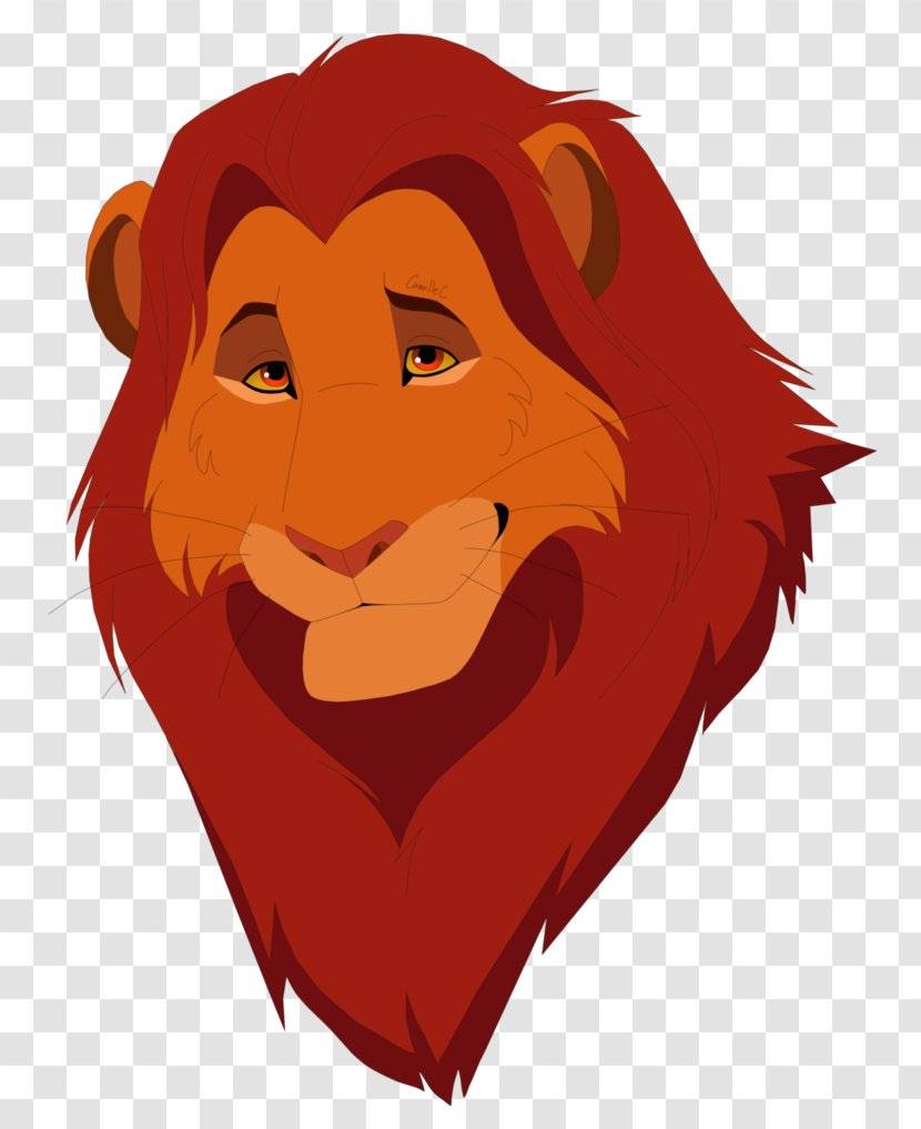 Lion Facial Expression Roar Face Mammal - Heart - Simba Transparent PNG