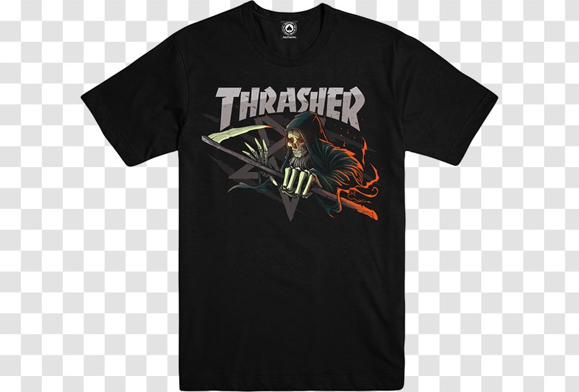 Thrasher T-shirt Skateboarding Magazine - Bluza Transparent PNG