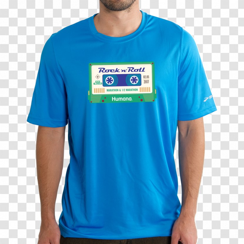 T-shirt Barnum Rail Trail Marathon And Half Sleeve Turquoise - Aqua Transparent PNG