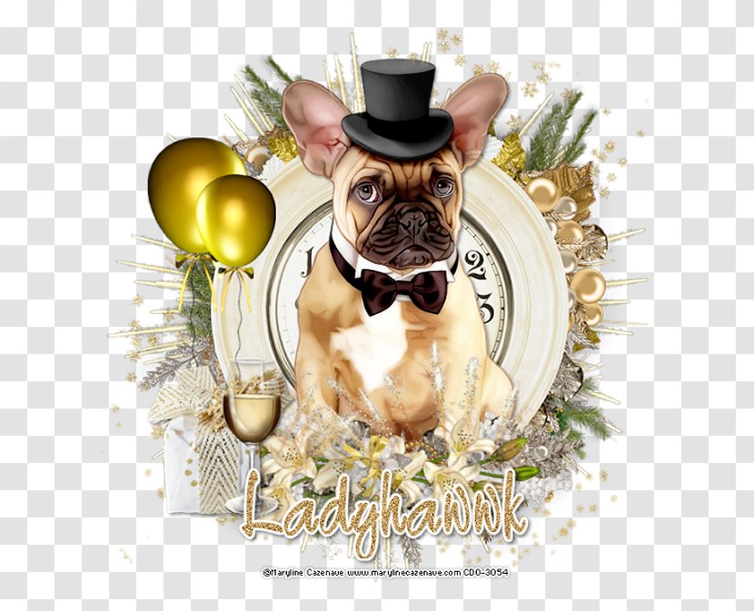 French Bulldog Puppy Love Dog Breed - Crossbreed - New Year Design Transparent PNG
