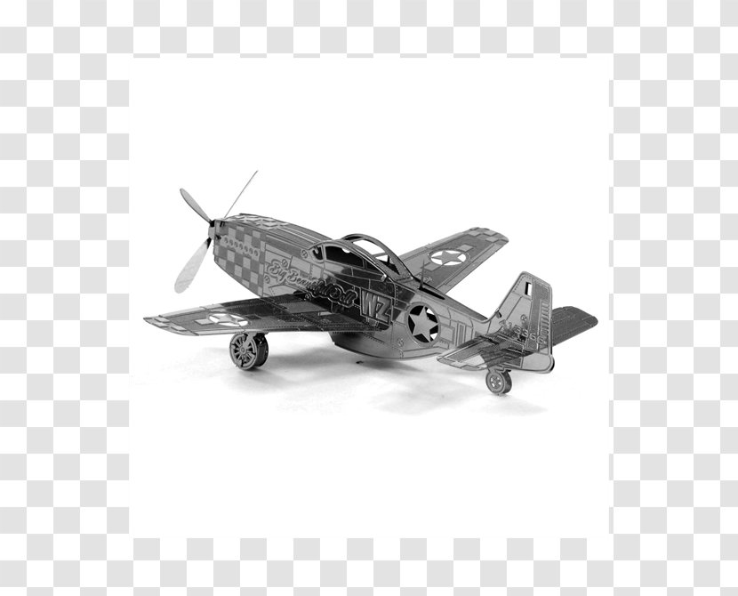 North American P-51 Mustang Airplane Aircraft P-51B Metal - Propeller Driven Transparent PNG