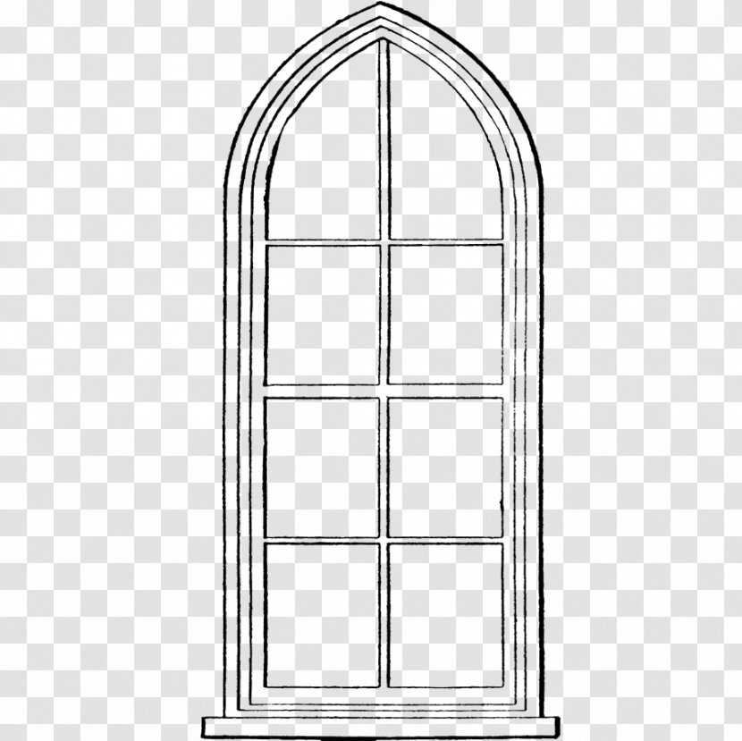 Sash Window Furniture Line - Black And White Transparent PNG