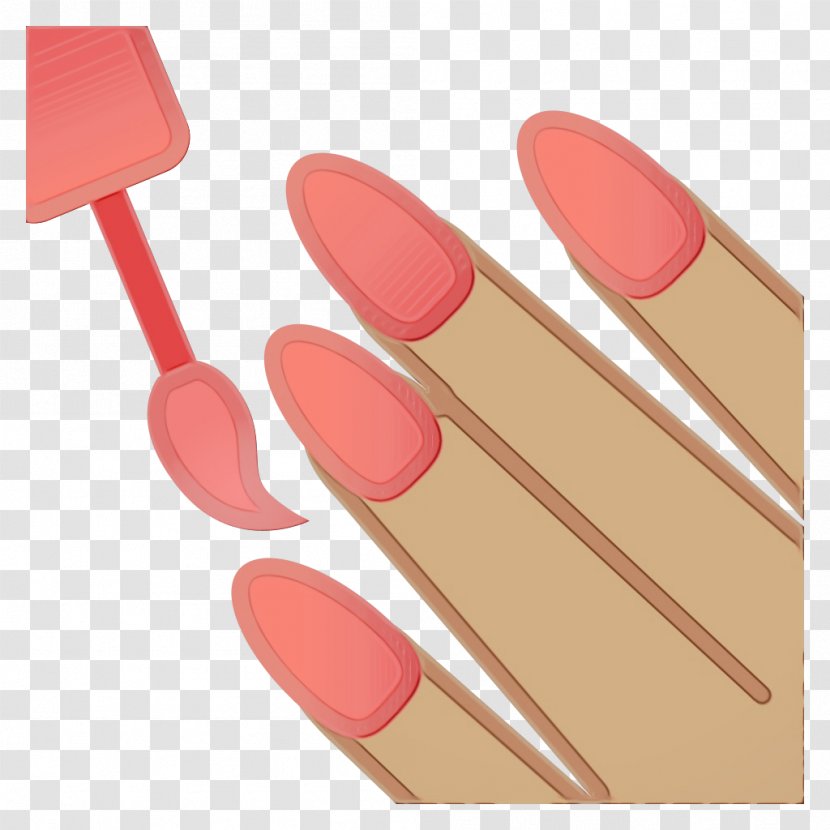 Lips Cartoon - Peach - Gloss Manicure Transparent PNG