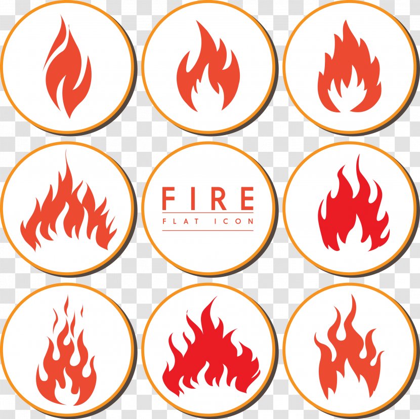 Various Shapes Of Fire Icon Collection - Flame - Logo Transparent PNG