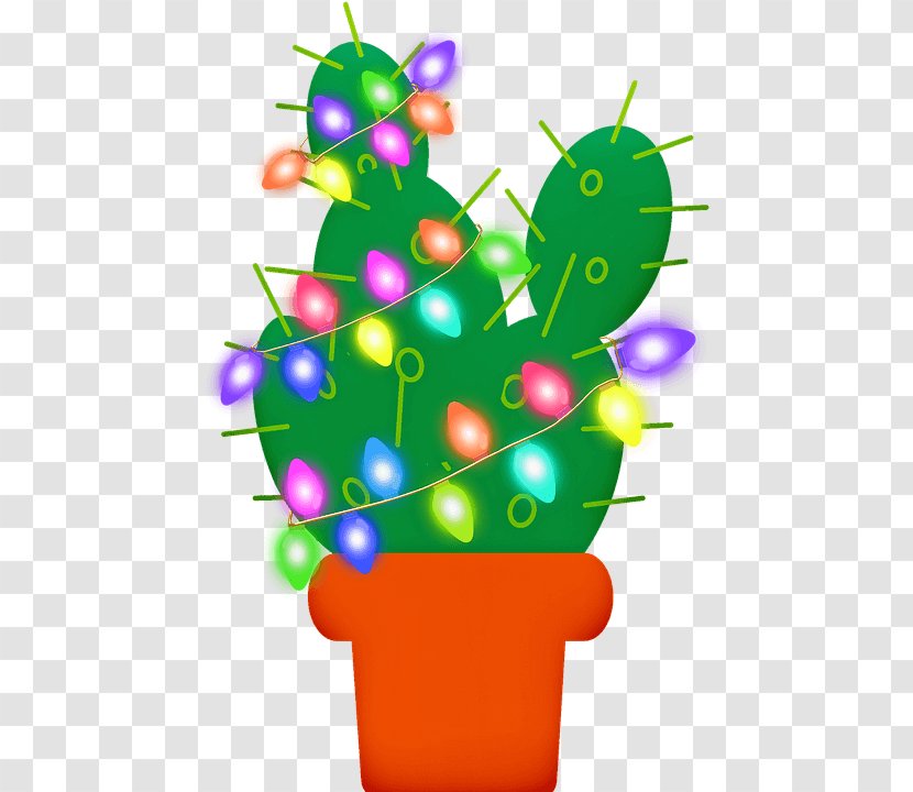 Cactus Christmas Day Succulent Plant Tree Lights - Garden - Spend Background Transparent PNG