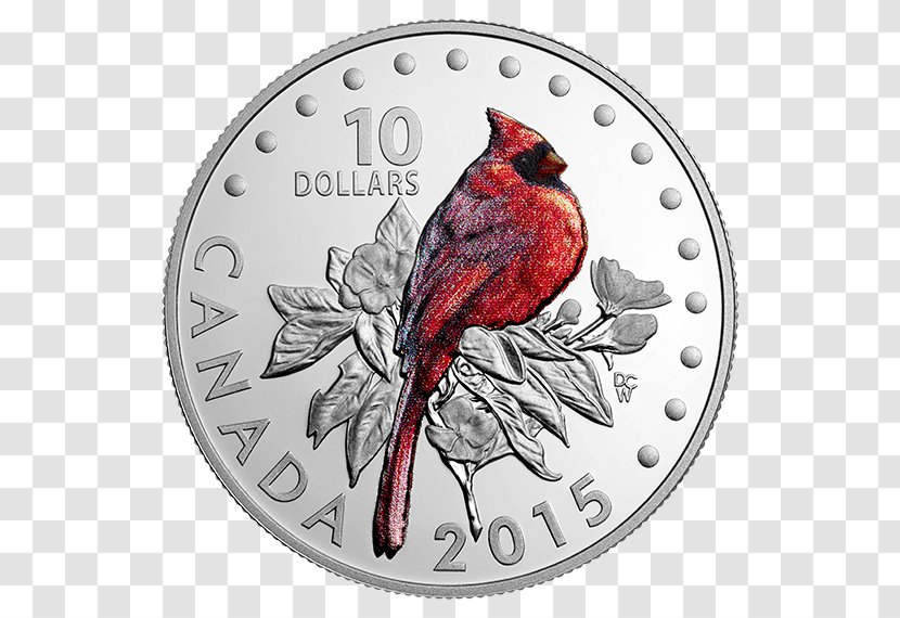 Canada Northern Cardinal Silver Coin Songbird - Fauna Transparent PNG