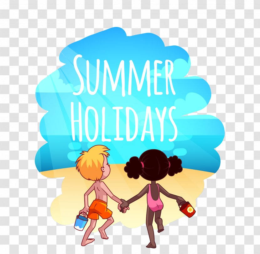 Cartoon Child Play Illustration - Friendship - Vector Beach Transparent PNG