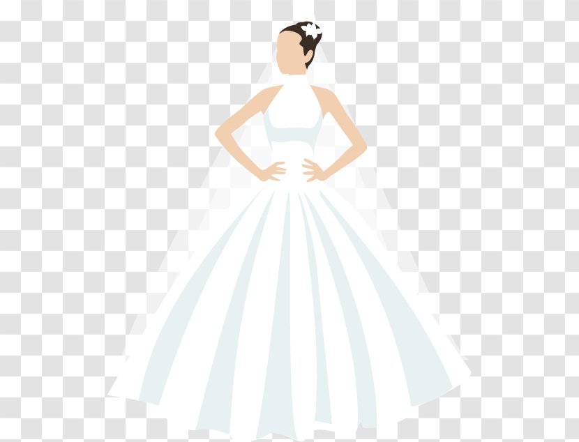 Wedding Dress White Bride - Heart - Woman Transparent PNG