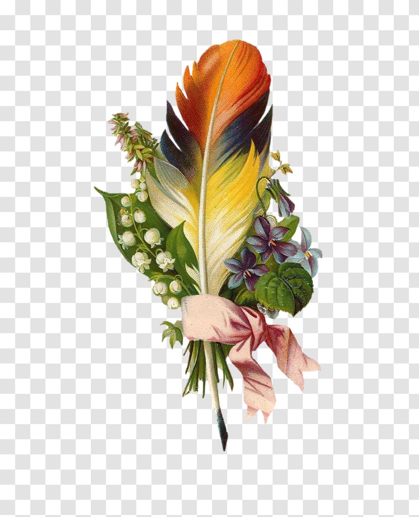 Floral Design Feather Cut Flowers Flower Bouquet - Animaatio Transparent PNG