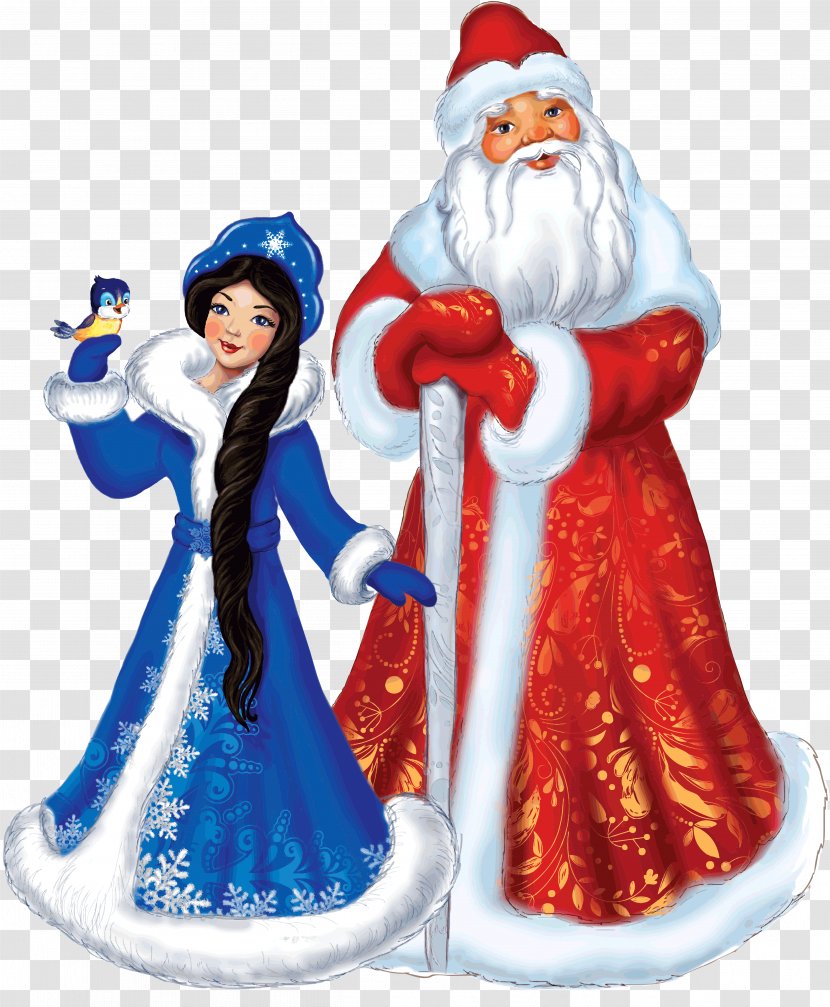 Santa Claus Ded Moroz Snegurochka Christmas New Year - Fictional Character - Snow White Transparent PNG
