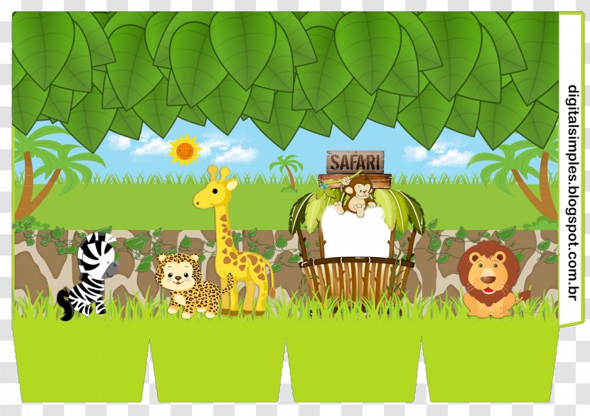 Convite Party Paper Safari Birthday - Biome Transparent PNG