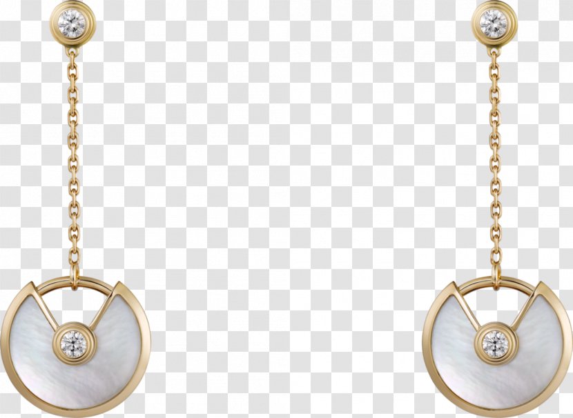 Earring Cartier Jewellery Love Bracelet - Pearl - Gold Chain Transparent PNG