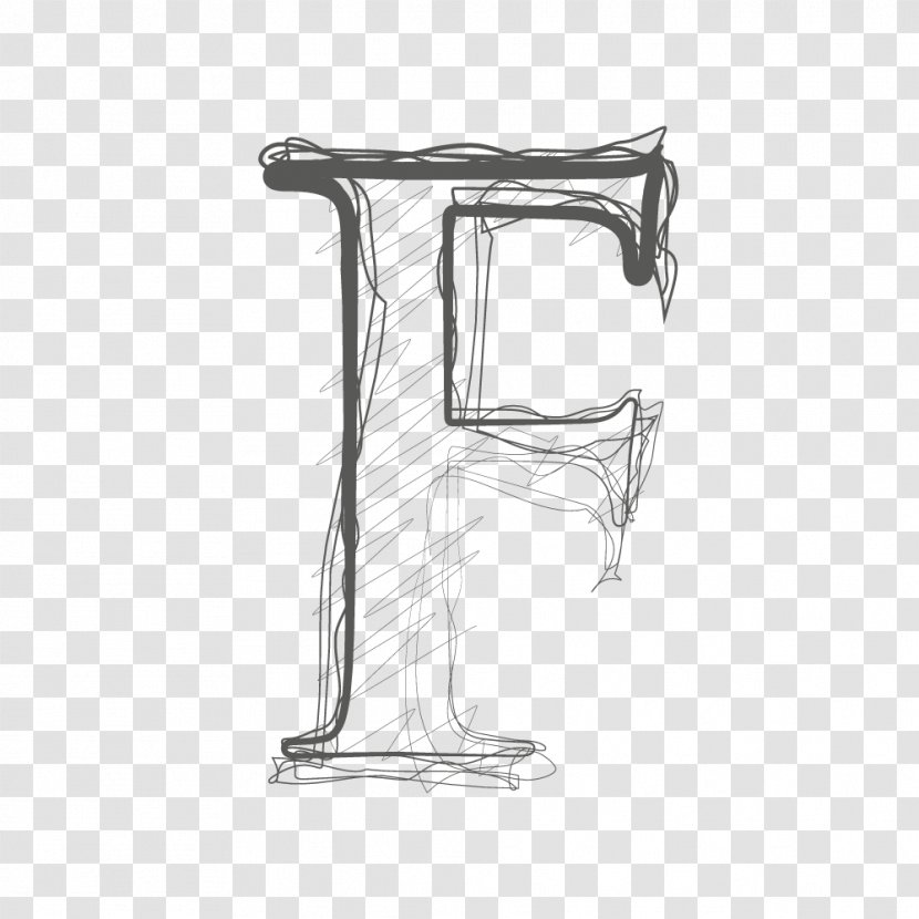 Pencil Letter Flogo Sketch - Rectangle - F Transparent PNG