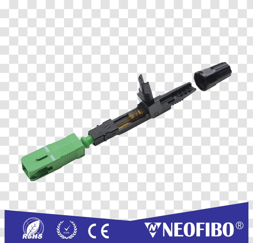 Electrical Connector Cable Optical Fiber FC - Electronics - Fibre Optic Transparent PNG