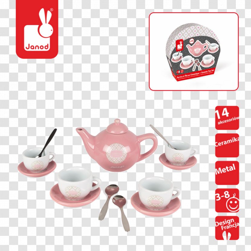 Macaron Tea Set White French Cuisine - Teapot Transparent PNG