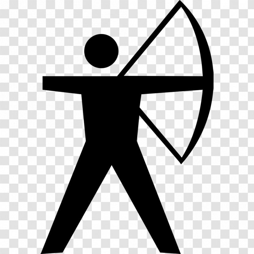 Target Archery Bow And Arrow Clip Art - Black - Cover Transparent PNG