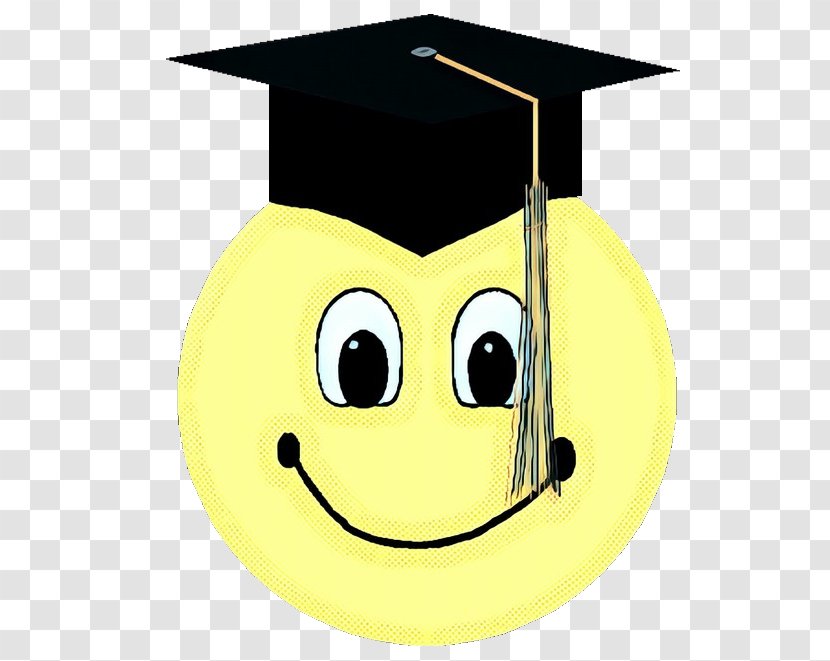 Happy Face Emoji - School - Diploma Cap Transparent PNG