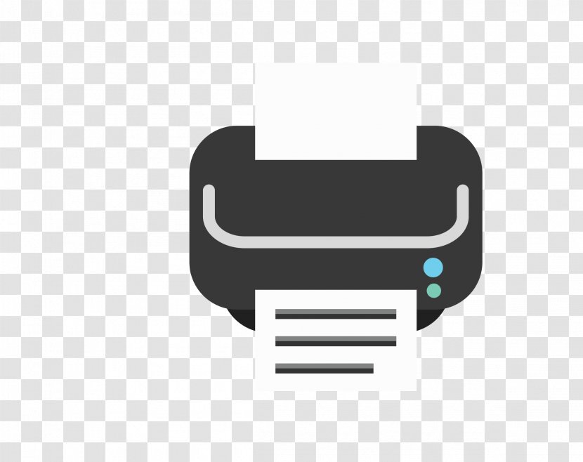 Hewlett Packard Enterprise Logo Printer Icon - Cartoon Black And White Transparent PNG