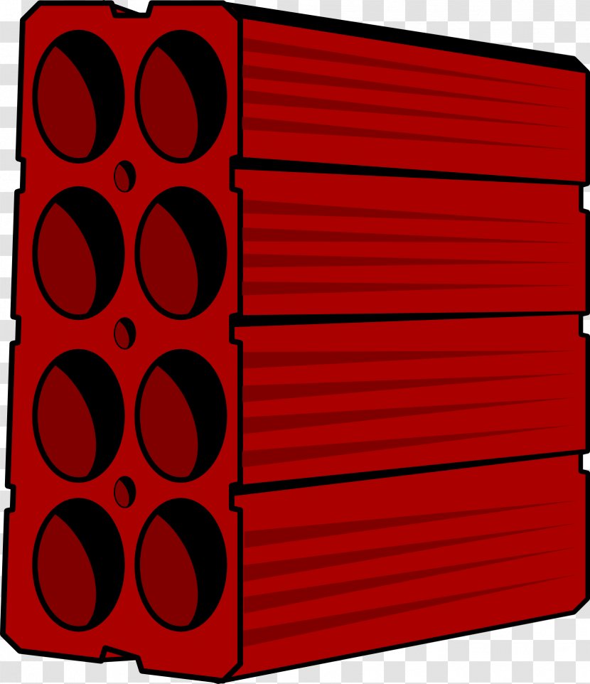 Brick Wall Building Clip Art - Red Transparent PNG