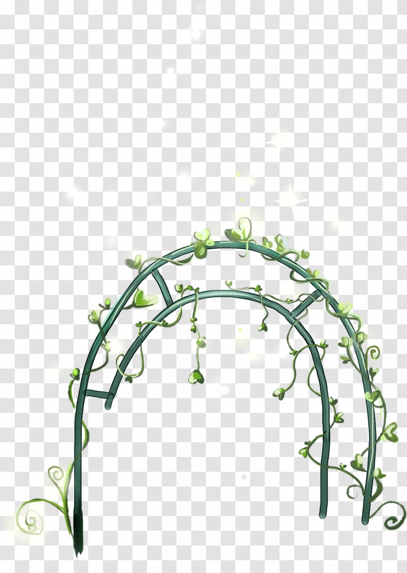 Drawing - Flowering Plant - Cute Cartoon Hand-painted Wrought Iron Gate Transparent PNG