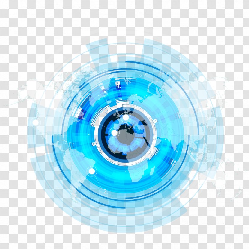 Blue Technology Science - Cool Elements Transparent PNG