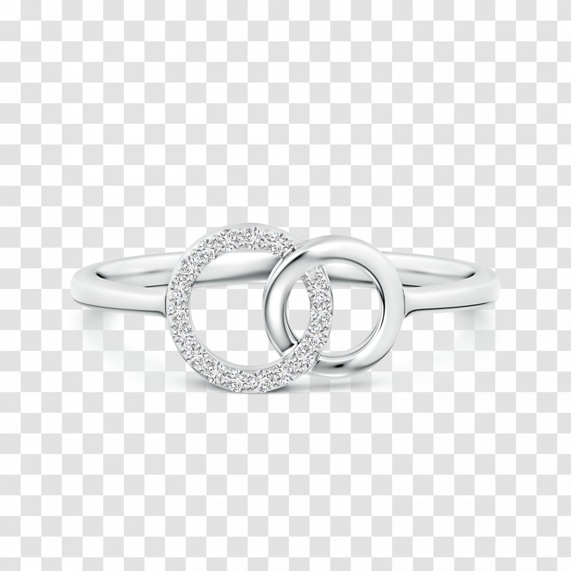 Silver Body Jewellery - Interlocking Rings Transparent PNG