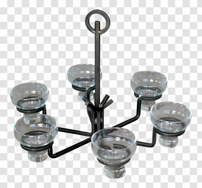 Light Chandelier Candle Wrought Iron - Glass Transparent PNG