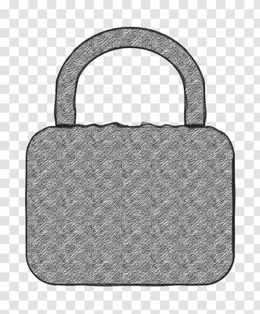 Locked Icon Essential Lock - Bag - Metal Silver Transparent PNG