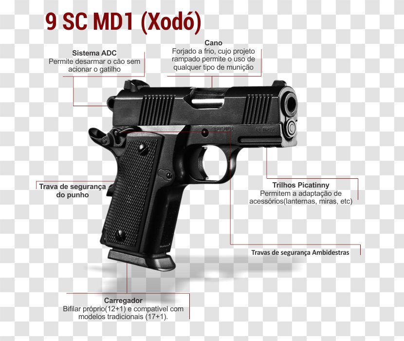 Firearm Pistol Weapon .45 ACP Springfield Armory - Heart Transparent PNG