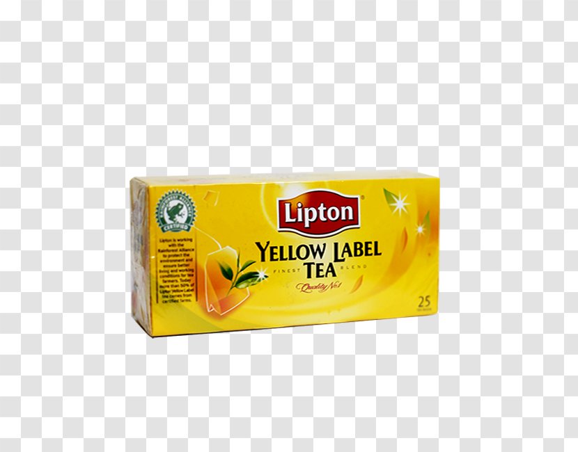 Iced Tea Lipton Lemon Bag - Yellow Transparent PNG