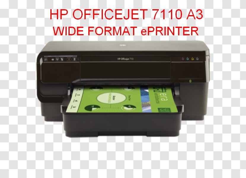 Inkjet Printing Hewlett-Packard HP Officejet 7110 Laser Printer - Wideformat - Hewlett-packard Transparent PNG