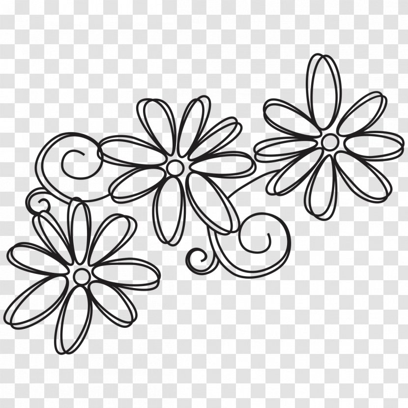 Flower Black And White Drawing Visual Arts - Flor Transparent PNG