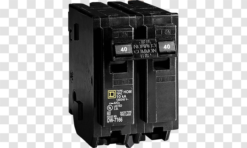 Circuit Breaker Schneider Electric Square D Ampere Electrical Network - Residualcurrent Device Transparent PNG