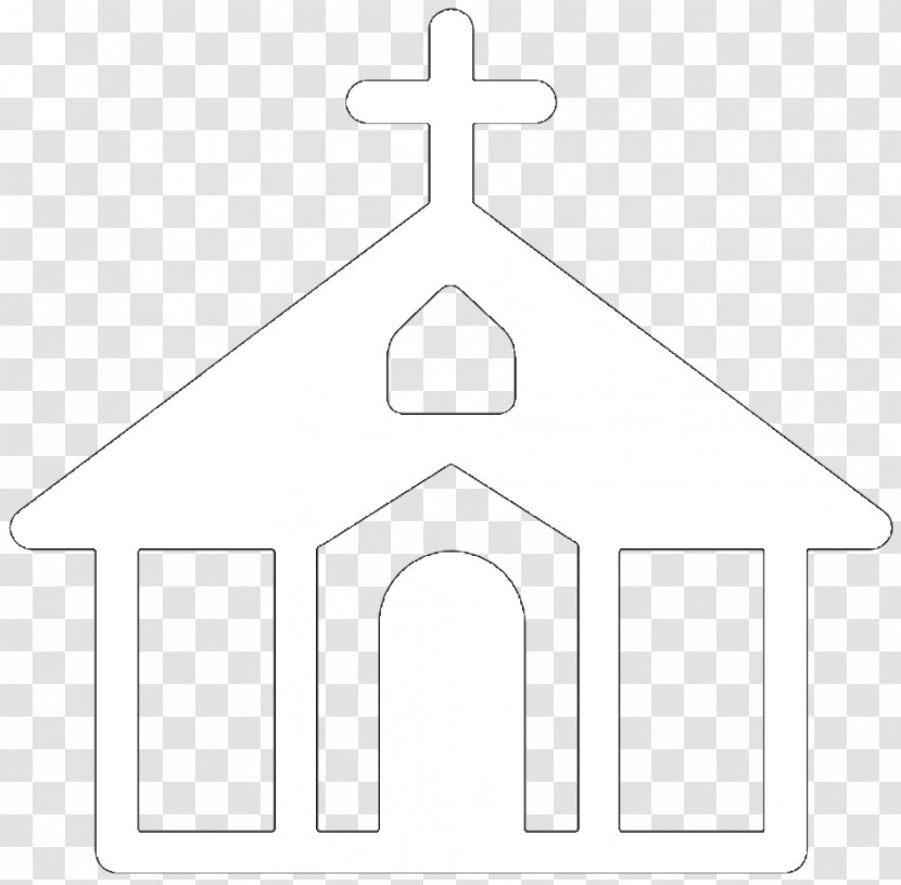 White Line Art Pattern - Area - Church Transparent PNG