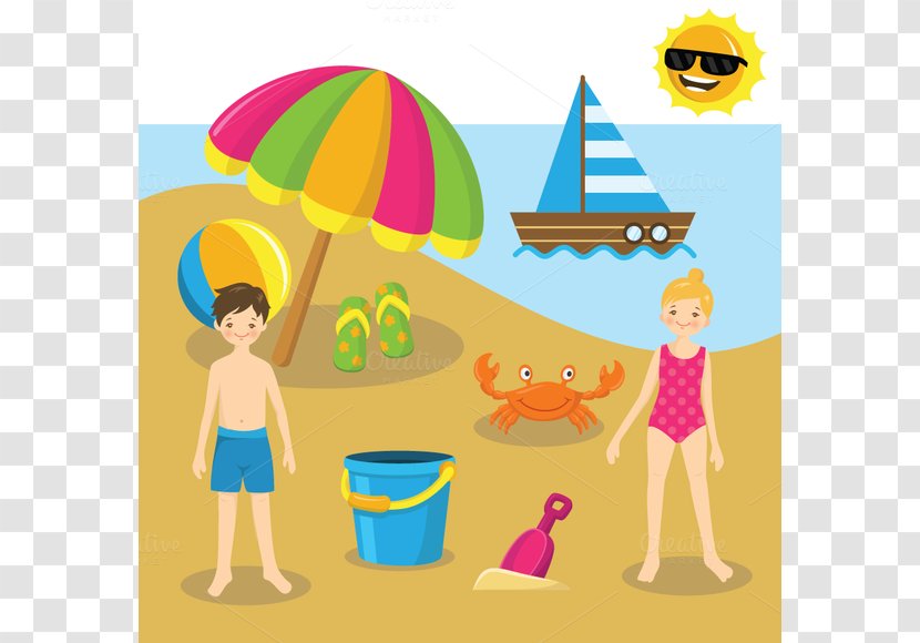 Beach Free Content Clip Art - Child - Deal Cliparts Transparent PNG