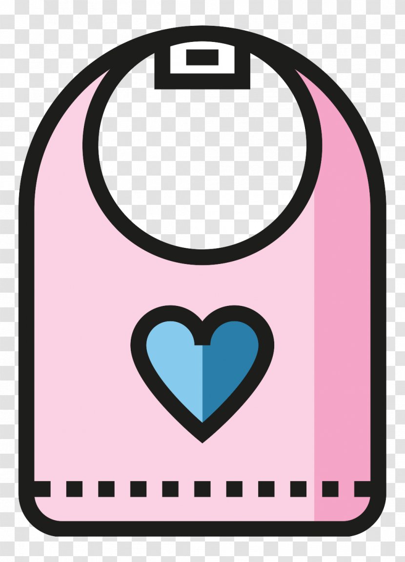 Bib Image Vector Graphics - Heart - Baby Background Transparent PNG