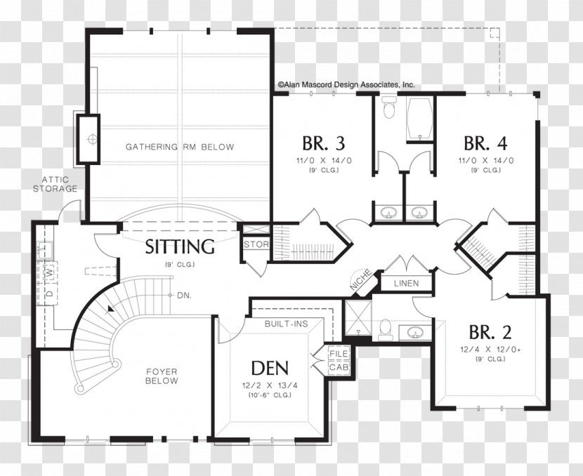 Floor Plan House Storey - Drawing - Stairs Transparent PNG