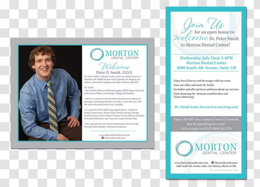 Dentistry Morton Dental Center Flyer Leadership - Jameson Management Marketing Transparent PNG