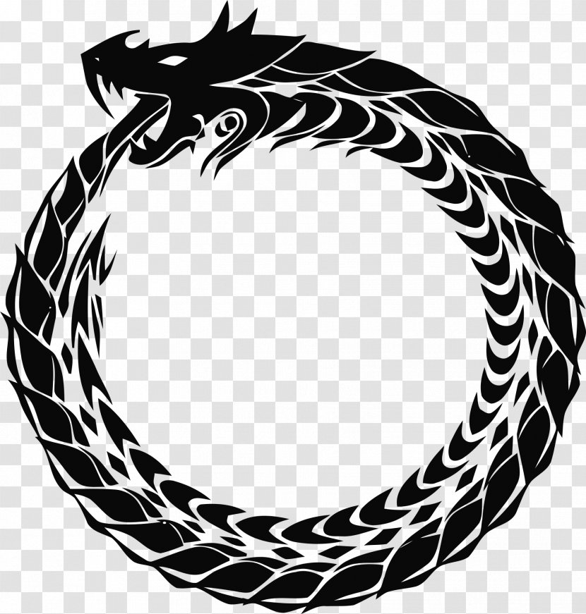 Ouroboros Clip Art - Monochrome Photography - Dragon Transparent PNG