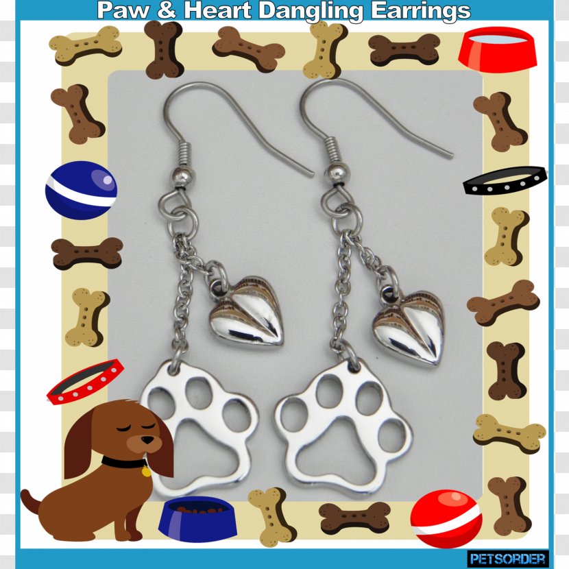 Earring Body Jewellery Paw Animal - Heart Transparent PNG