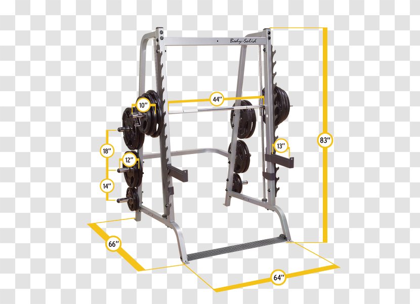 Smith Machine Fitness Centre Exercise Equipment Strength Training - Squat - Gym Body Transparent PNG