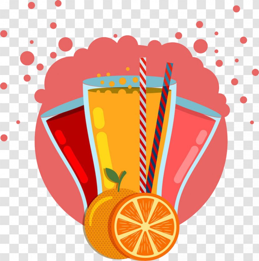 Apple Juice Smoothie Orange Fruit - Grape - Hand-painted Transparent PNG