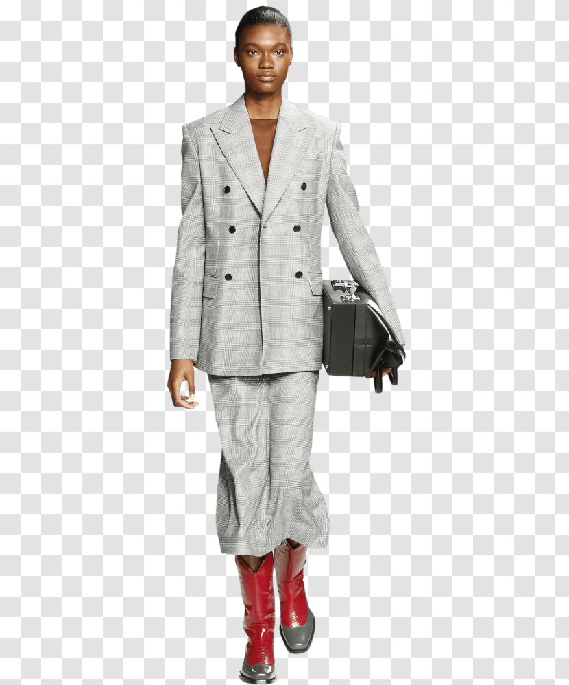Raf Simons Suit Winter Fashion Runway Calvin Klein - Coat - Models Transparent PNG