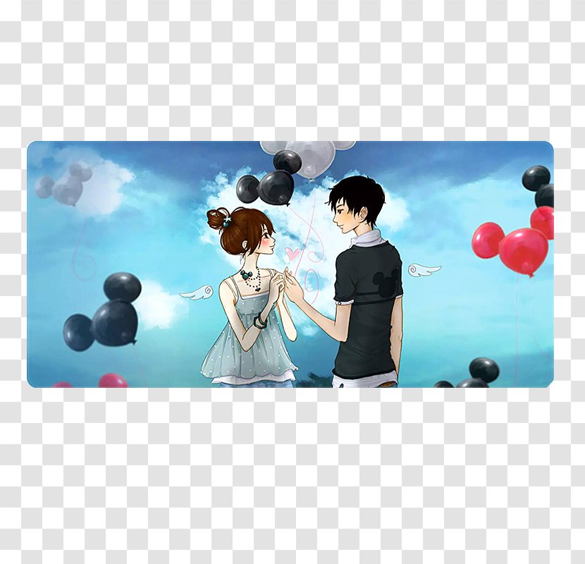 Romance Significant Other High-definition Television Desktop Environment Wallpaper - Cartoon - Animation Table Mat Material Transparent PNG