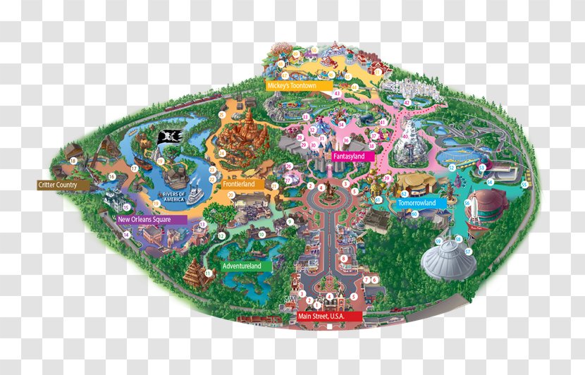 Disneyland Paris Disney California Adventure Walt World Drive - Map Transparent PNG