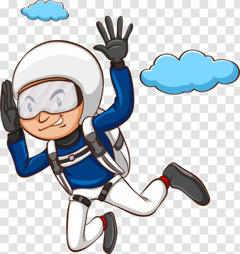 Vector Graphics Parachuting Stock Photography Illustration Royalty-free - Fictional Character Transparent PNG