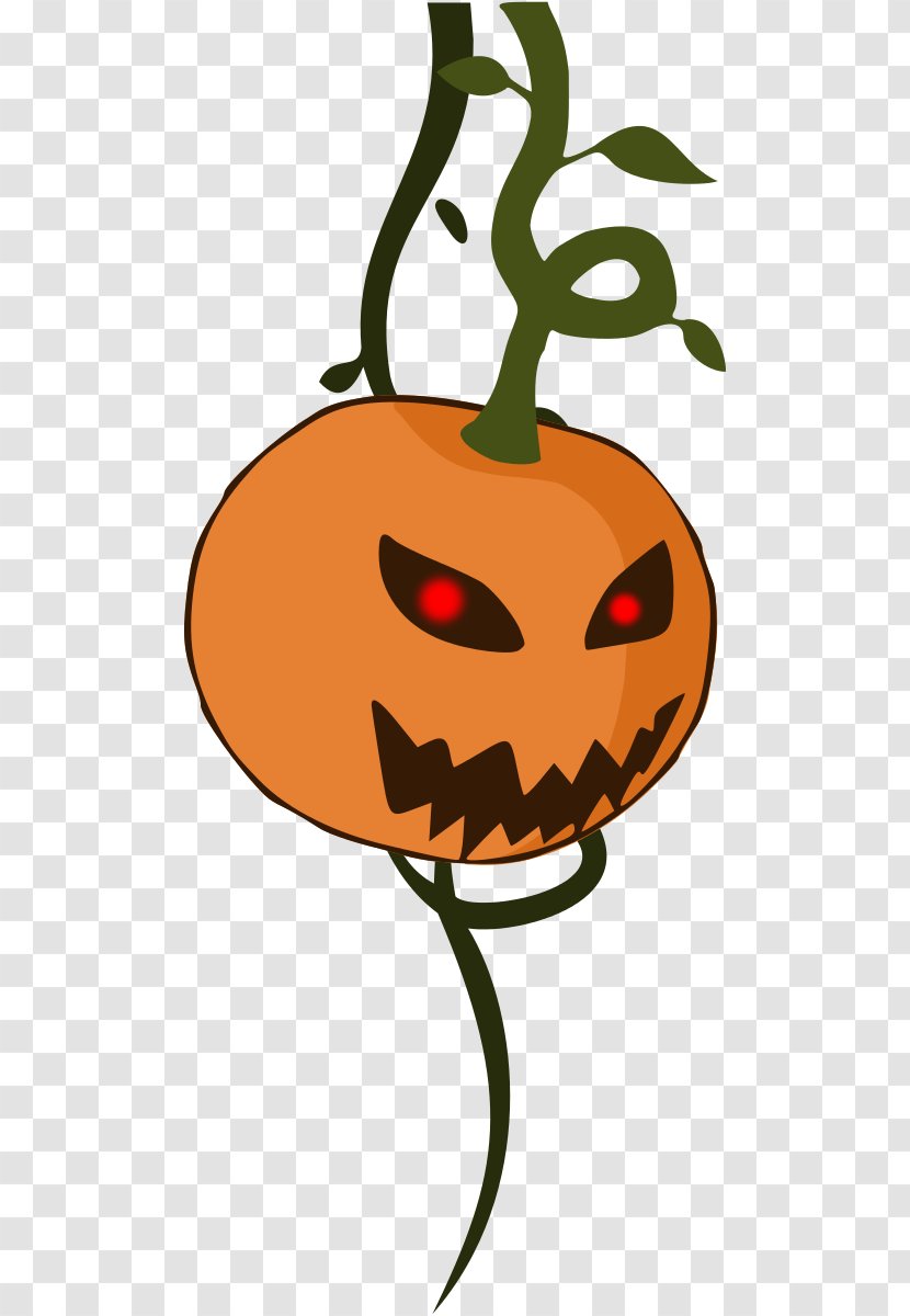 Cartoon Pumpkin Halloween Clip Art - Plant Transparent PNG
