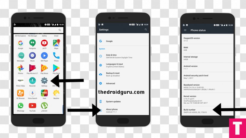 Smartphone Feature Phone OnePlus 3T OxygenOS - Android Nougat Transparent PNG